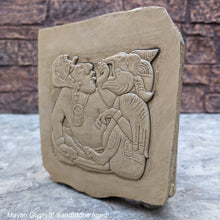 Load image into Gallery viewer, History Aztec Mayan Palenque Glyph Sculptural wall relief plaque 8" www.Neo-Mfg.com