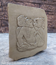Load image into Gallery viewer, History Aztec Mayan Palenque Glyph Sculptural wall relief plaque 8" www.Neo-Mfg.com