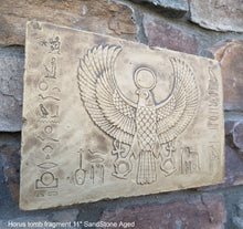 Load image into Gallery viewer, Egyptian Horus tomb fragment Plaque Artifact Sculpture 11" www.Neo-Mfg.com Ramses