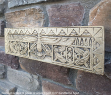 Load image into Gallery viewer, Egyptian Nekhbet symbol of power of upper Egypt Frieze fragment Sculpture reproduction art 13.5" www.Neo-Mfg.com home decor