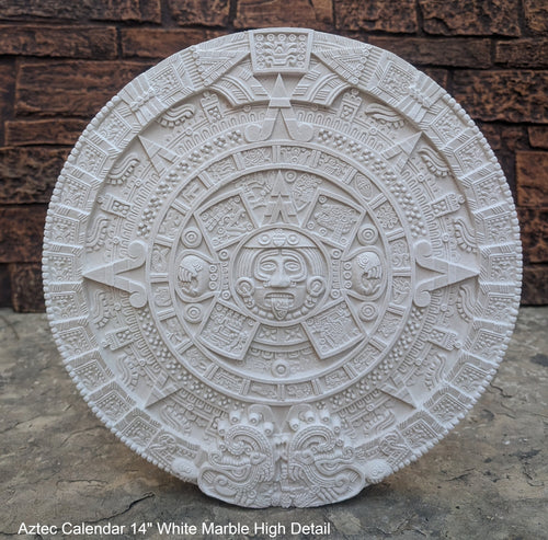 Aztec Mayan Calendar high detail Artifact Carved Sculpture Statue 14