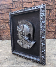 Load image into Gallery viewer, Roman Greek Spartan Bust Sculptural wall relief plaque home decor framed set www.Neo-Mfg.com