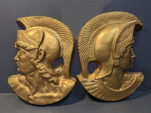 Load image into Gallery viewer, Roman Greek Spartan Bust Sculptural wall relief plaque home decor 7" www.Neo-Mfg.com k37