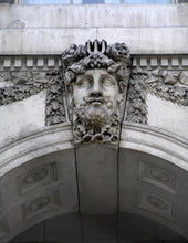 Load image into Gallery viewer, Roman Greek Neptune Face Wall Mythical Plaque Sculptural relief www.Neo-Mfg.com 6" Customs House Dublin