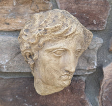 Load image into Gallery viewer, Roman Greek head bust La Coulonche fragment Sculpture museum reproduction art 6.5" www.Neo-Mfg.com home decor Museum Reproduction