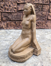 Load image into Gallery viewer, Egyptian kneeling female carving sculpture statue bookend revival Peinlich 7.5" www.NEO-MFG.com sold as one - each