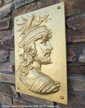 Load image into Gallery viewer, Roman Greek Siegfried Brunhild Song of the Nibelungs German mythology Figure Sculptural Wall frieze plaque relief www.Neo-Mfg.com 18.75"