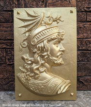 Load image into Gallery viewer, Roman Greek Siegfried Brunhild Song of the Nibelungs German mythology Figure Sculptural Wall frieze plaque relief www.Neo-Mfg.com 18.75"