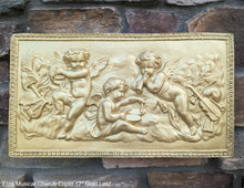 Load image into Gallery viewer, Eros Musical Cherub Cupid Greek Wall Sculpture Plaque Angels 17" www.NEO-MFG.com