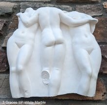 Load image into Gallery viewer, Roman Greek 3 Graces Three Sculpture Statue www.Neo-mfg.com relic plaque 15"
