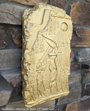 Load image into Gallery viewer, History Egyptian Akhetaten offering to Aton 17" hieroglyph Sculptural relief www.Neo-Mfg.com Museum Reproduction