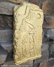 Load image into Gallery viewer, History Egyptian Akhetaten offering to Aton 17" hieroglyph Sculptural relief www.Neo-Mfg.com Museum Reproduction