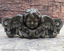 Load image into Gallery viewer, Williamsburg Angel winged child face baby corbel wall sconce shelf 10.75" sculpture www.NEO-MFG.com