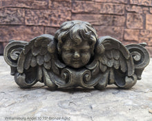 Load image into Gallery viewer, Williamsburg Angel winged child face baby corbel wall sconce shelf 10.75" sculpture www.NEO-MFG.com