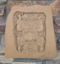 Load image into Gallery viewer, MAYAN AZTEC Tlaltlecuhtli Stone Codex Zumarraga Sculptural wall relief plaque Museum Quality www.Neo-Mfg.com 16"
