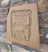 Load image into Gallery viewer, MAYAN AZTEC Tlaltlecuhtli Stone Codex Zumarraga Sculptural wall relief plaque Museum Quality www.Neo-Mfg.com 16"