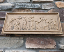 Load image into Gallery viewer, Roman Greek Thorvaldsen The Ages of Love 1824 Cherub nursery plaque wall relief www.Neo-Mfg.com 18"