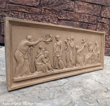 Load image into Gallery viewer, Roman Greek Thorvaldsen The Ages of Love 1824 Cherub nursery plaque wall relief www.Neo-Mfg.com 18"