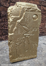 Load image into Gallery viewer, History Egyptian Akhetaten offering to Aton 17" hieroglyph Sculptural relief www.Neo-Mfg.com Museum Reproduction
