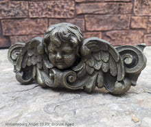 Load image into Gallery viewer, Williamsburg Angel winged child face baby corbel wall sconce shelf 10.75" sculpture www.NEO-MFG.com
