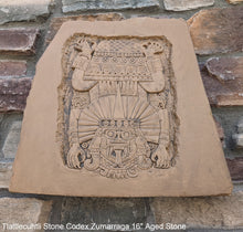 Load image into Gallery viewer, MAYAN AZTEC Tlaltlecuhtli Stone Codex Zumarraga Sculptural wall relief plaque Museum Quality www.Neo-Mfg.com 16"