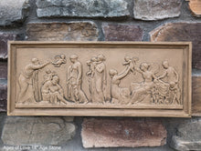 Load image into Gallery viewer, Roman Greek Thorvaldsen The Ages of Love 1824 Cherub nursery plaque wall relief www.Neo-Mfg.com 18"