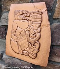 Load image into Gallery viewer, History Aztec Maya Itzamna Artifact Carved Sculpture Statue 13" Tall www.Neo-Mfg.com Wall art Codex