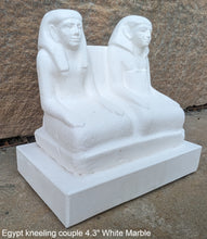 Load image into Gallery viewer, History Egyptian kneeling couple statue Sculpture museum reproduction art 4.3" www.Neo-Mfg.com home decor relief