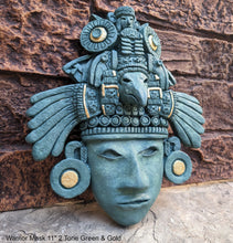 Load image into Gallery viewer, History Aztec Maya Artifact Warrior mask Sculpture Statue 11" Tall www.Neo-Mfg.com