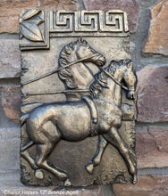 Load image into Gallery viewer, Charge of the Roman Charioteer Horse Sculpture Statue Chariot Horse 12" wall sculpture www.Neo-mfg.com m4