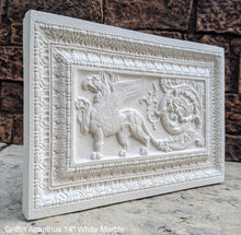 Load image into Gallery viewer, Griffin gryphon Acanthus Winged lion wall Sculpture plaque 14" www.Neo-Mfg.com Home decor mystical