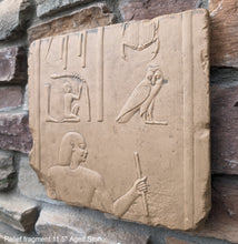Load image into Gallery viewer, Egyptian Relief fragment wall plaque art Sculpture 11.5" www.Neo-Mfg.com Museum reproduction Penn