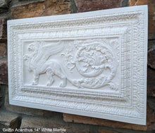 Load image into Gallery viewer, Griffin gryphon Acanthus Winged lion wall Sculpture plaque 14" www.Neo-Mfg.com Home decor mystical
