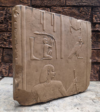 Load image into Gallery viewer, Egyptian Relief fragment wall plaque art Sculpture 11.5" www.Neo-Mfg.com Museum reproduction Penn