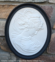 Load image into Gallery viewer, Victorian Cameo silhouette Sculpture wall Plaque Bas relief 11" www.Neo-Mfg.com right face East wind m20