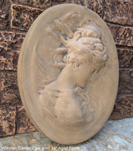 Load image into Gallery viewer, Victorian Cameo silhouette East wind Sculpture wall Plaque Bas relief 14" www.Neo-Mfg.com right face c10