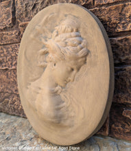 Load image into Gallery viewer, Victorian Cameo silhouette East wind Sculpture wall Plaque Bas relief 14" www.Neo-Mfg.com right face c10