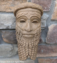 Load image into Gallery viewer, Assyrian king Sargon bust Carved Persian wall sculpture plaque 10.5" www.Neo-Mfg.com Museum Replica