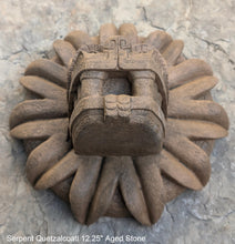 Load image into Gallery viewer, History Feathered Serpent Head of Quetzalcoaltl Aztec Maya Artifact Carved Sculpture Statue 12.25" Grand Size www.Neo-Mfg.com