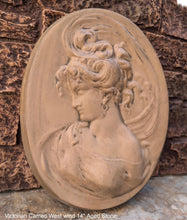 Load image into Gallery viewer, Victorian Cameo silhouette West Wind Sculpture wall Plaque Bas relief 14" www.Neo-Mfg.com left face c11