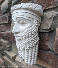 Load image into Gallery viewer, Assyrian king Sargon bust Carved Persian wall sculpture plaque 10.5" www.Neo-Mfg.com Museum Replica