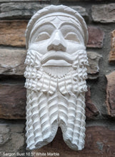 Load image into Gallery viewer, Assyrian king Sargon bust Carved Persian wall sculpture plaque 10.5" www.Neo-Mfg.com Museum Replica