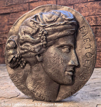 Load image into Gallery viewer, Roman Greek Diana Freedom coin Sculptural Wall relief plaque www.Neo-Mfg.com 9.5"