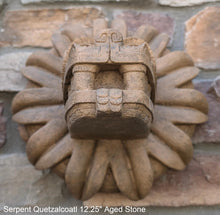 Load image into Gallery viewer, History Feathered Serpent Head of Quetzalcoaltl Aztec Maya Artifact Carved Sculpture Statue 12.25" Grand Size www.Neo-Mfg.com