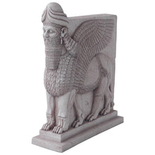 Load image into Gallery viewer, Assyrian Lamassu Nimrud Palace guardians winged Lion Sculpture www.Neo-Mfg.com 10.5" Mesopotamia statue 360