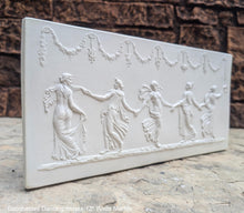 Load image into Gallery viewer, Roman Greek Bacchantes Dancing muses dance sculptural Wall frieze plaque relief www.Neo-Mfg.com 12"