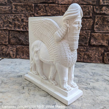 Load image into Gallery viewer, Assyrian Lamassu Nimrud Palace guardians winged Lion Sculpture www.Neo-Mfg.com 10.5" Mesopotamia statue 360