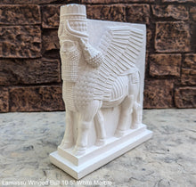 Load image into Gallery viewer, Assyrian Lamassu Nimrud Palace guardians winged Bull Sculpture www.Neo-Mfg.com 10.5" Mesopotamia statue 360