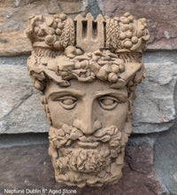 Load image into Gallery viewer, Roman Greek Neptune Face Wall Mythical Plaque Sculptural relief www.Neo-Mfg.com 6" Customs House Dublin
