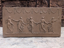 Load image into Gallery viewer, Roman Greek Bacchantes Dancing muses dance sculptural Wall frieze plaque relief www.Neo-Mfg.com 12"